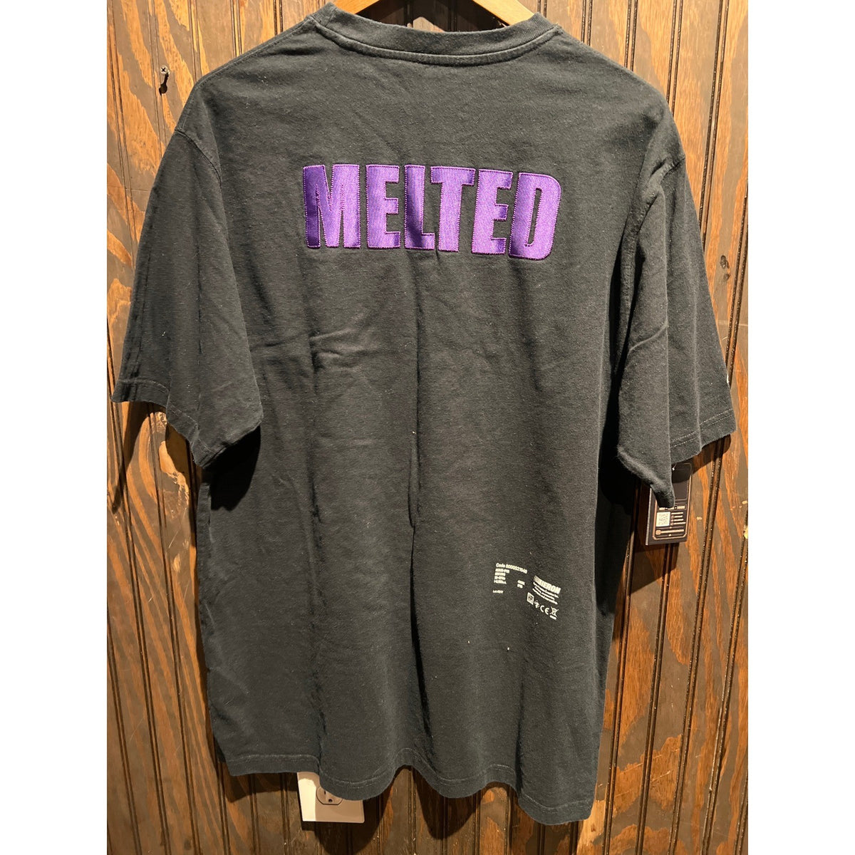 Heron Preston Black Graphic Logo Patch Streetwear T-Shirt Mens XL 24x32