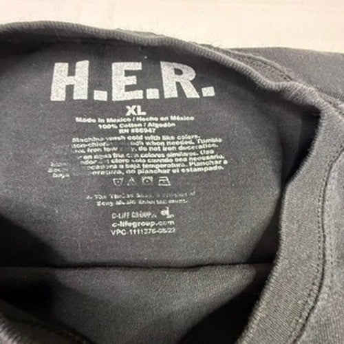 HER Graphic T Shirt Black XL Cotton Music Artist Tour Merch