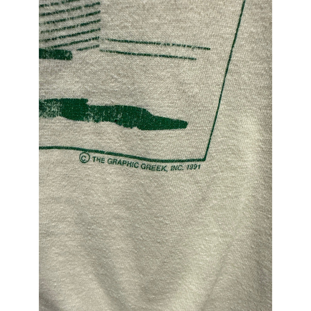 Vintage Newsweek AKA Sorority T Shirt 1990 Fall Pink Green Powerful White XL
