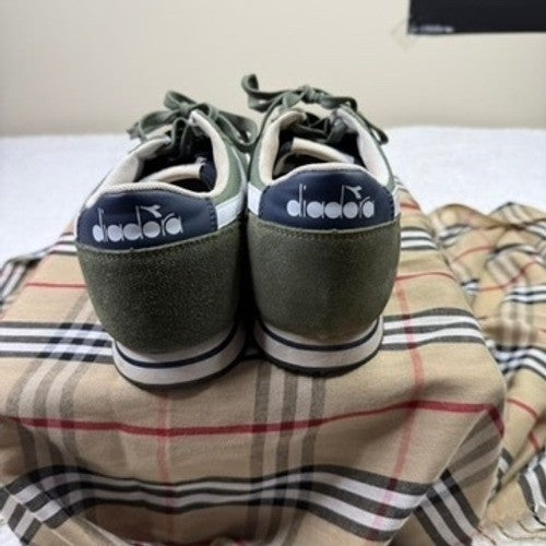 Diadora Men's Green Suede Nylon Low Top Sneakers Shoes Size 12 USM 46 EUR