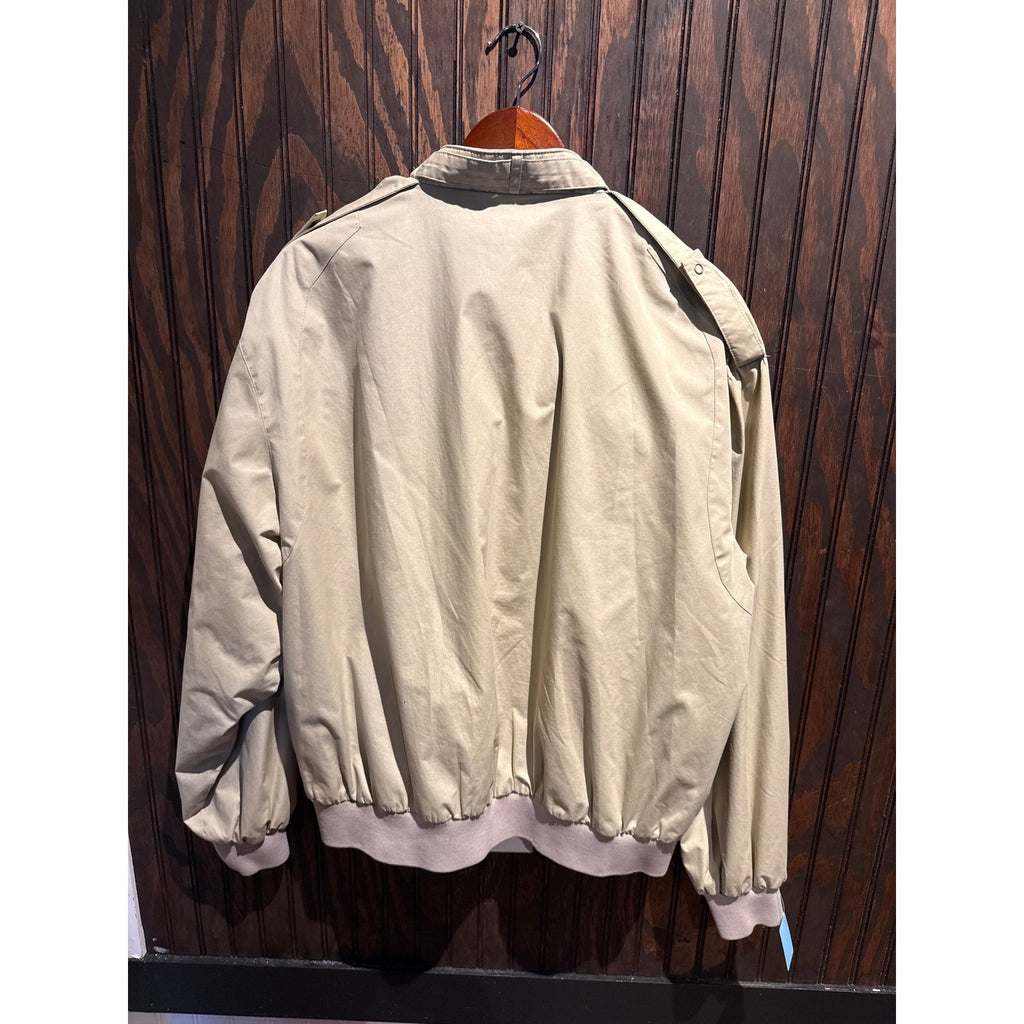 Vintage Members Only Racer Jacket Tan Beige Mens Large Iconic 80s Bomber Jacket