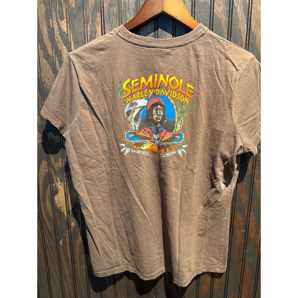 Harley Davidson T Shirt Mens L 2007 Daytona Bike Week Brown Graphic Tee Vintage