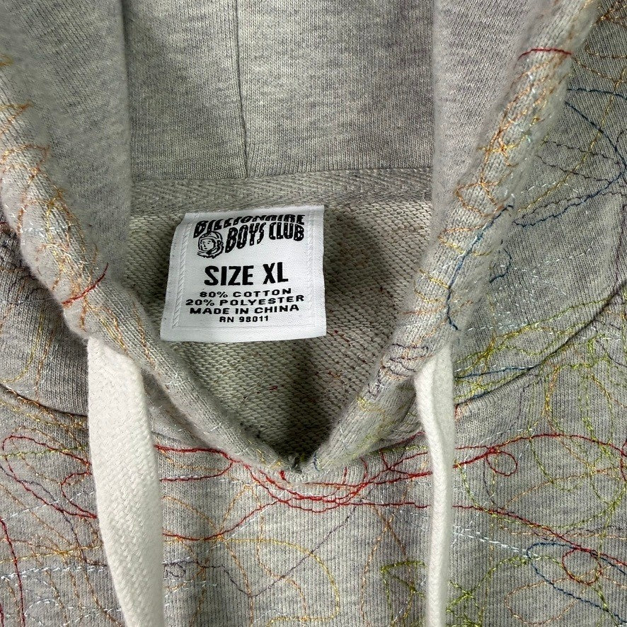 Billionaire Boys Club Astronaut Hoodie Grey All Over Print Mens XL