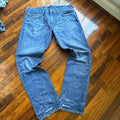 True Religion Mens Straight Leg Distressed Blue Denim Jeans Medium Wash 40