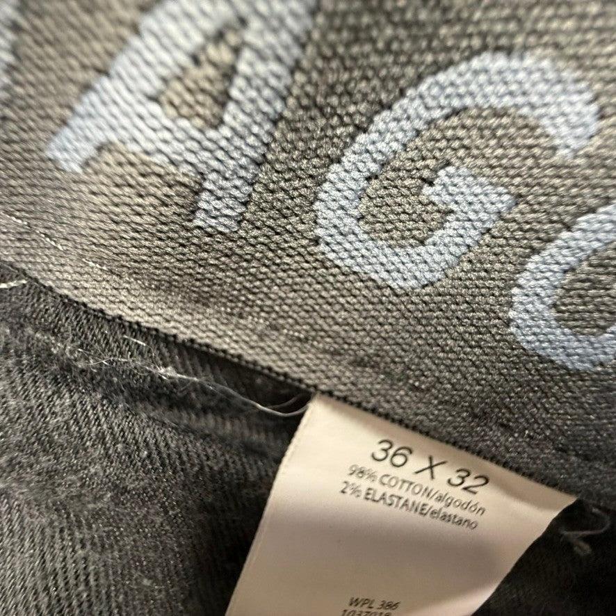 Haggar Mens Straight Fit Flat Front Gray Chinos Pants Size 36 x 32