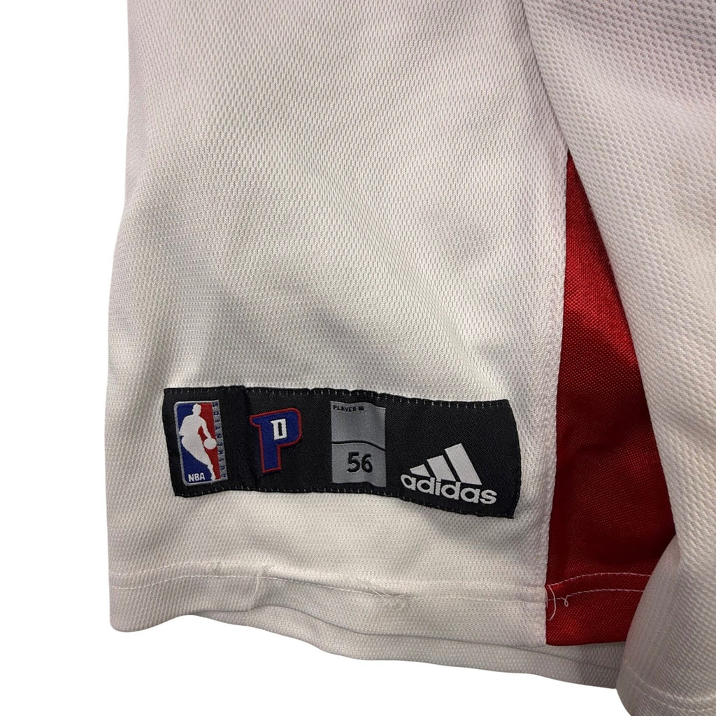Detroit Pistons Ben Wallace Adidas Basketball Jersey Size 56 White Red Blue