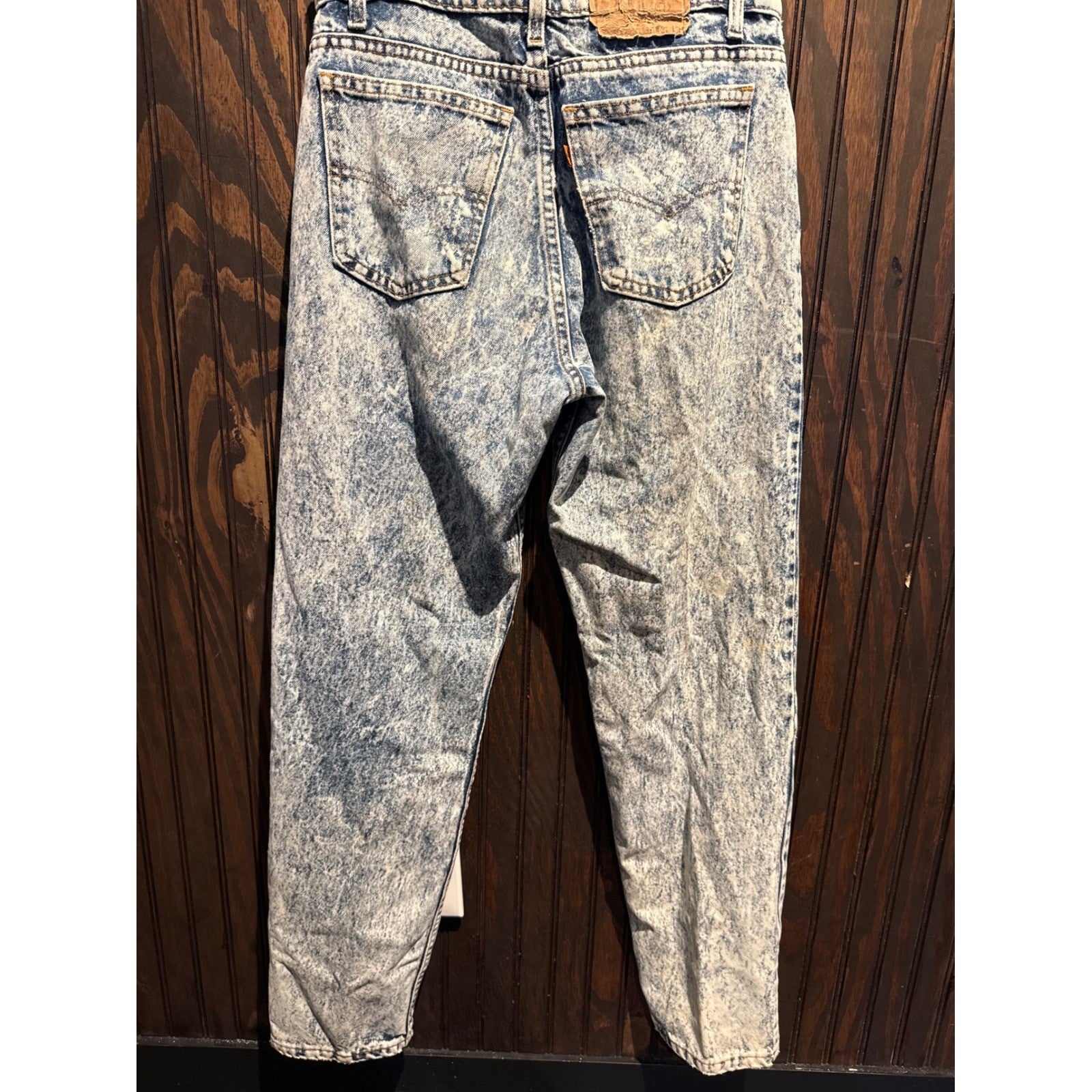 Vintage Lee Acid Wash Jeans High Waisted Tapered Leg Light Wash Denim 28x29