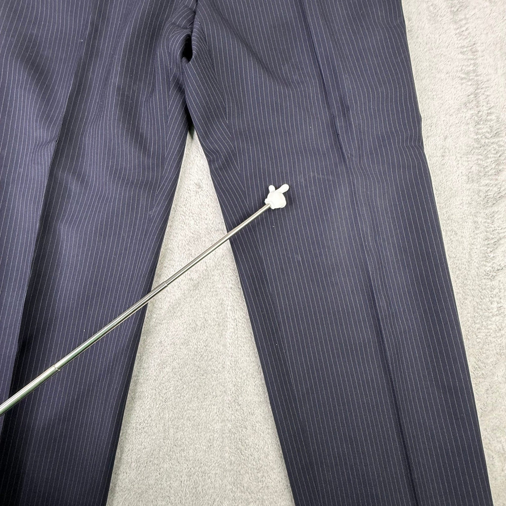 Polo Ralph Lauren Navy Blue Pinstripe Blazer Made in Italy Mens Two Button