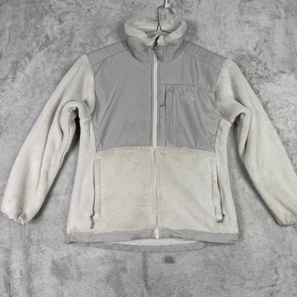 The North Face Fleece Jacket Women's M Gray Full Zip Pockets Casual Outerwear