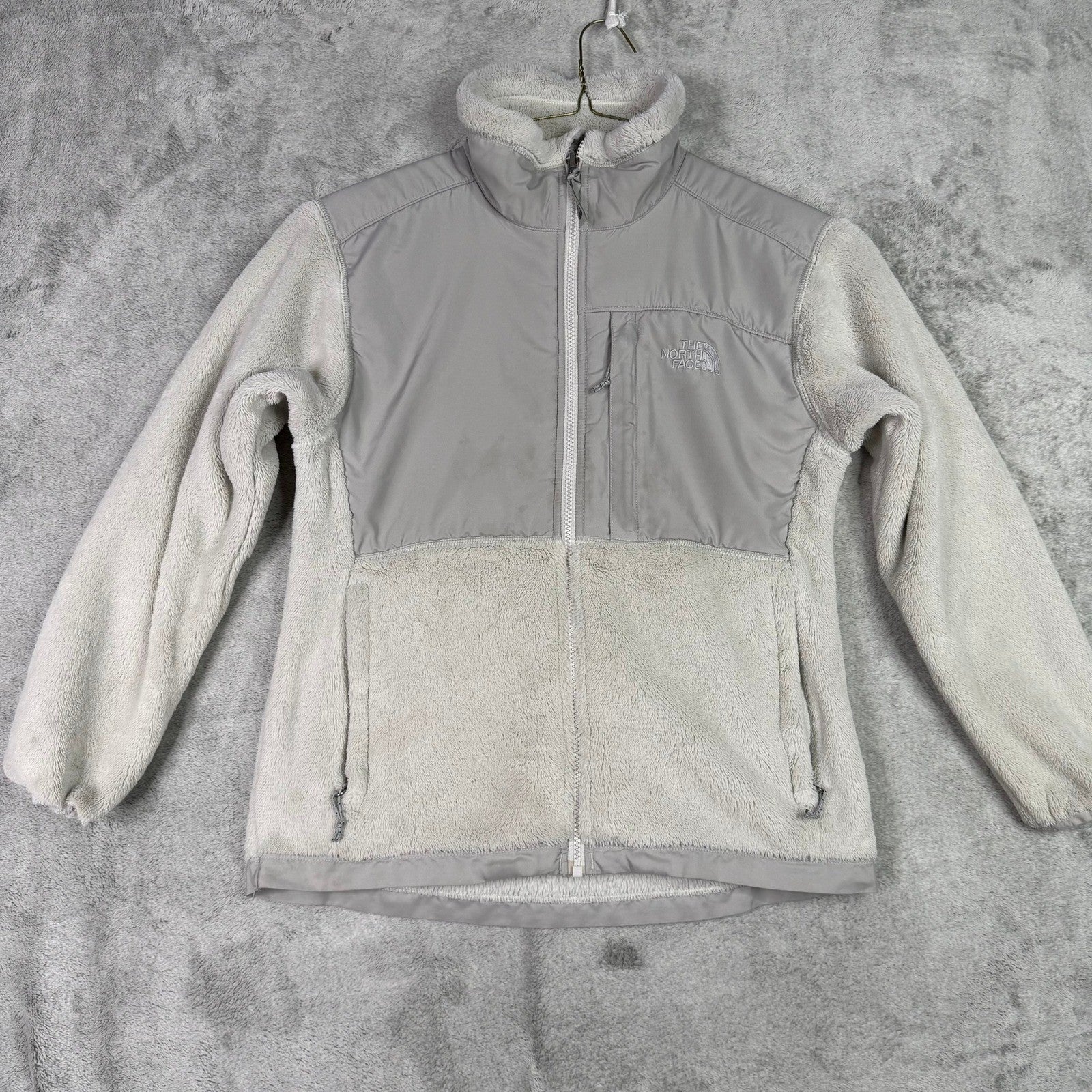 The North Face Fleece Jacket Women's M Gray Full Zip Pockets Casual Outerwear