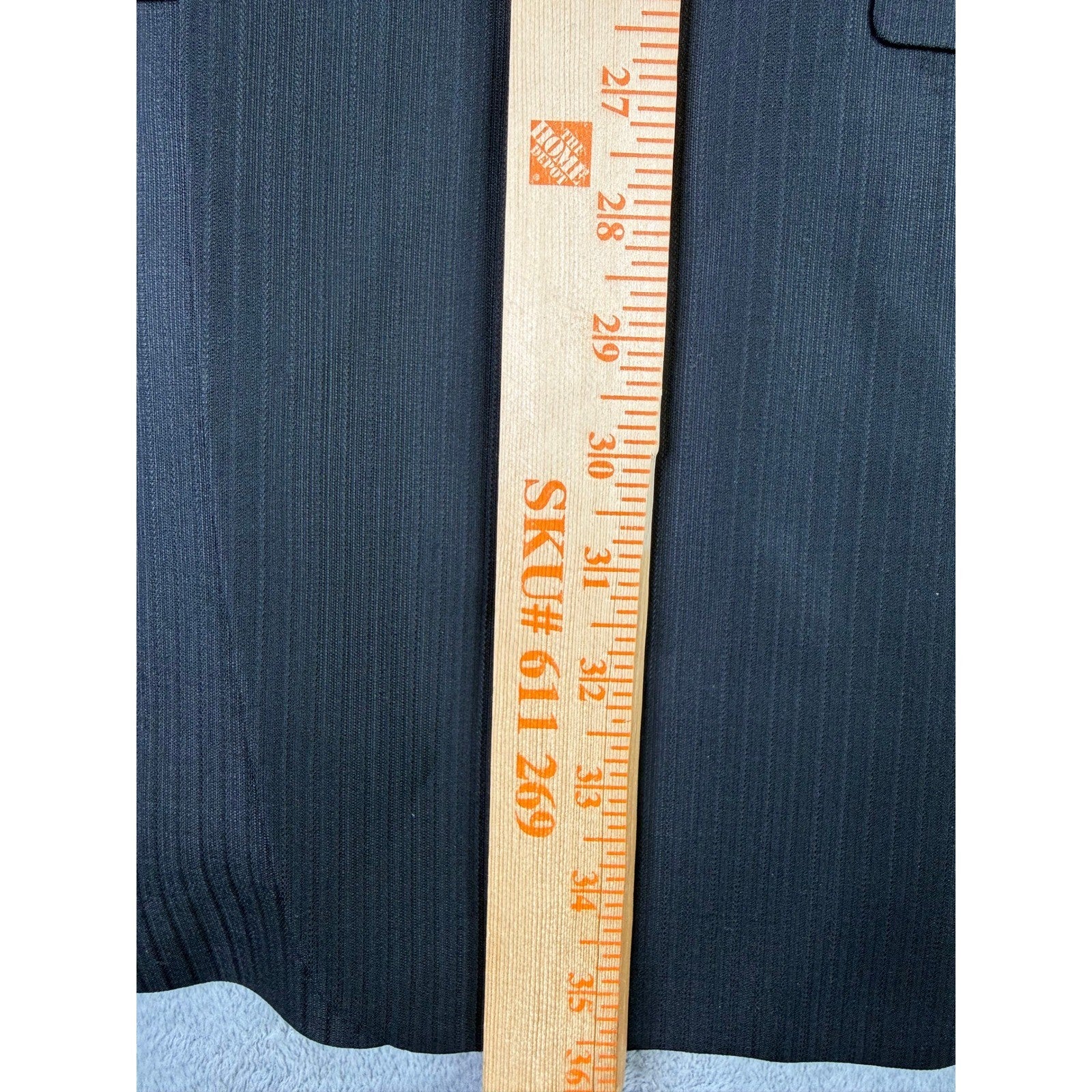 Vintage Hugo Boss Mens Pinstripe Blazer 3 Button Double Vent Charcoal Grey USA