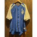Nike Los Angeles Dodgers MLB Baseball Jersey Blue White Mesh Button Up Mens XL