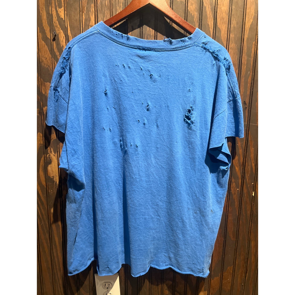 Vintage Betty Boop Thrashed Graphic Tee Blue Because I Said So Distressed Shirt
