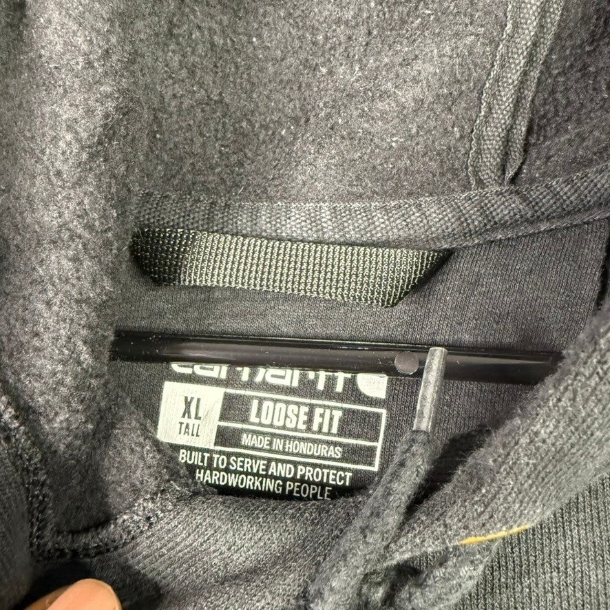 Carhartt Loose Fit Tall XL Gray Hoodie Sweatshirt Mens Workwear K288