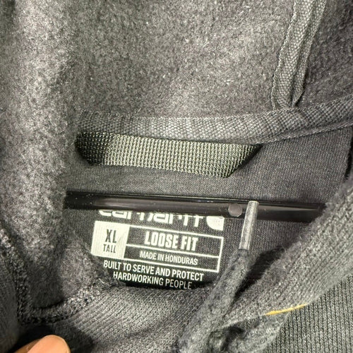 Carhartt Loose Fit Tall XL Gray Hoodie Sweatshirt Mens Workwear K288