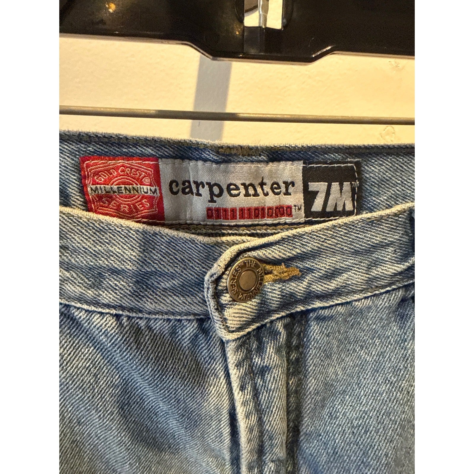 Southpole Mens Carpenter Denim Shorts Blue Baggy Y2K Streetwear 34 x 13