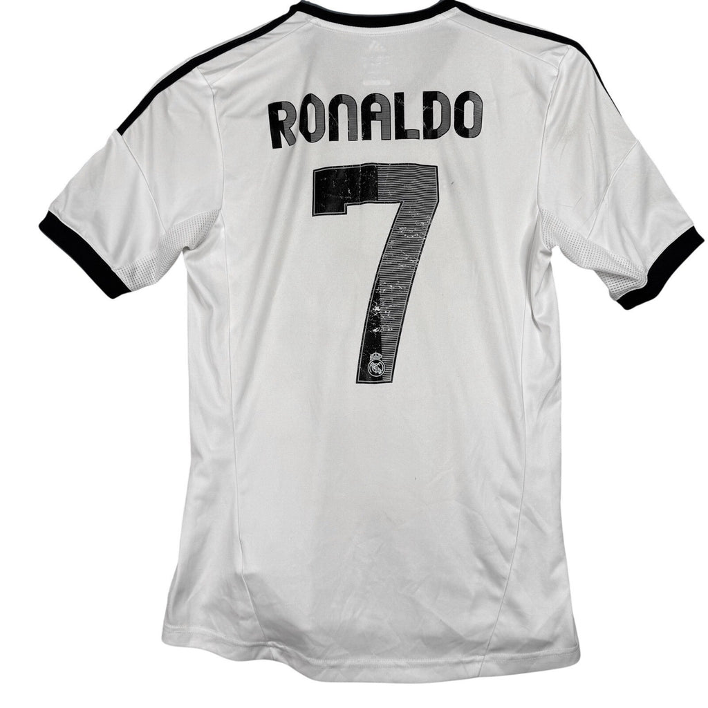 Adidas Real Madrid 2011-12 Home Jersey Ronaldo 7 White ClimaCool Mens S