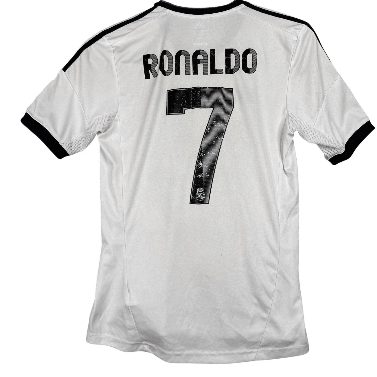 Adidas Real Madrid 2011-12 Home Jersey Ronaldo 7 White ClimaCool Mens S