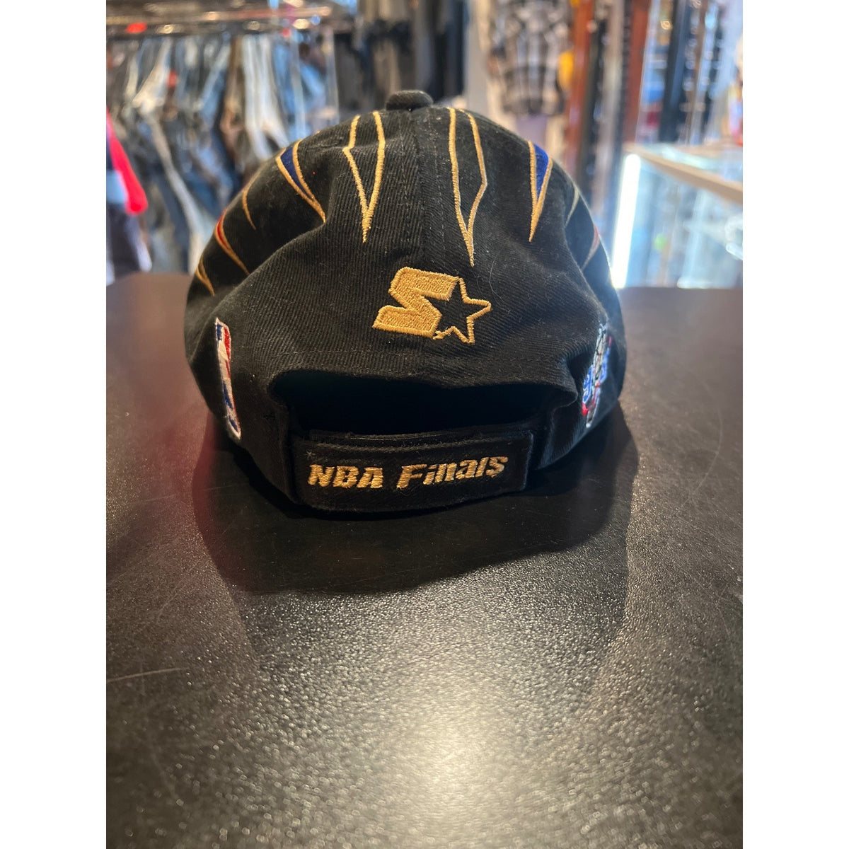 Vintage Chicago Bulls NBA Champions Hat Black 6-Peat 90s Baseball Cap Adjustable