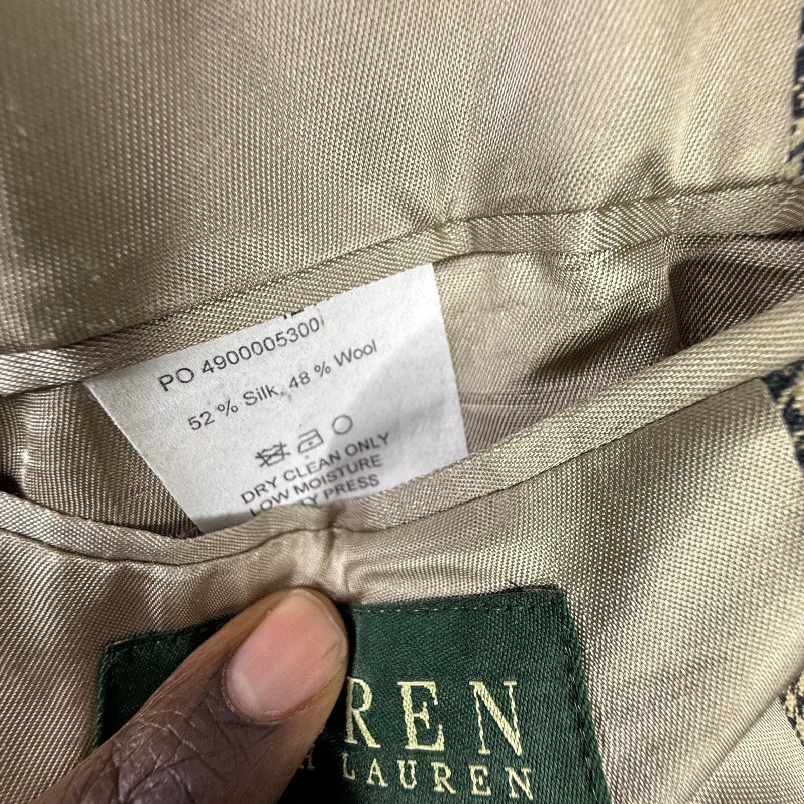 90s vintage Polo Ralph Lauren sport coat (Made in USA, 100% wool, herringbone)