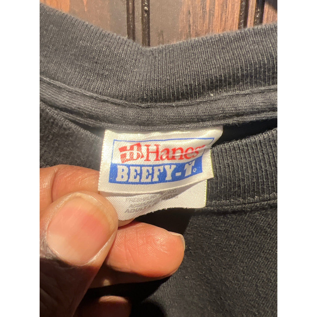 Vintage Jackass Chicago MTV Graphic T-Shirt Black Size L Hanes Heavyweight