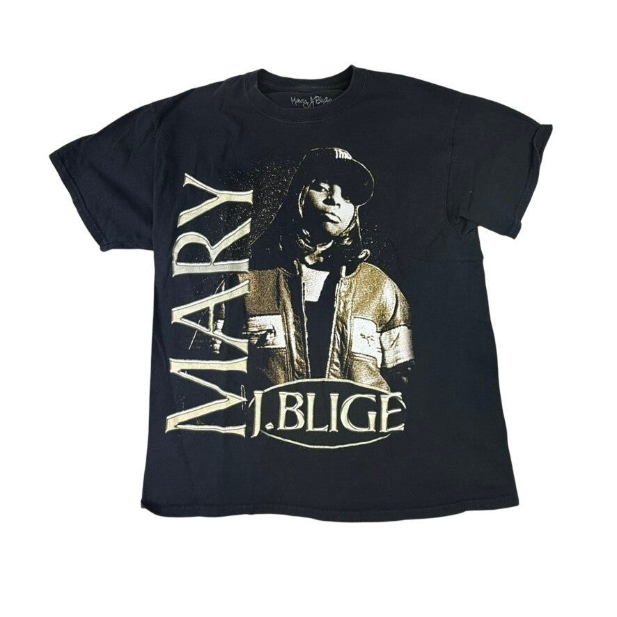 Mary J Blige Graphic T Shirt Black Cotton Size L