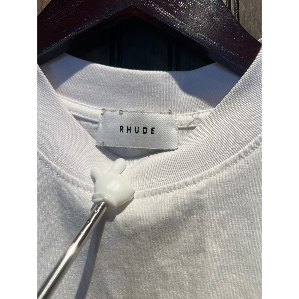 Rhude White Graphic Eagle Crest T-Shirt Size Medium Streetwear Tee