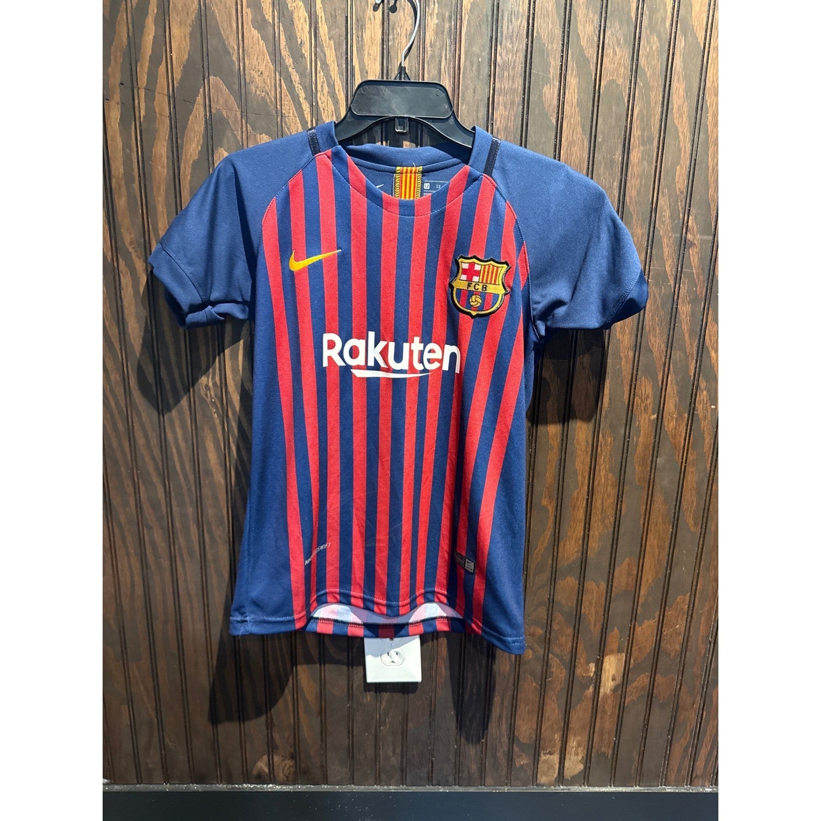 Nike FC Barcelona 2018-19 Home Jersey Messi 10 Blue Red Aeroswift Size 12