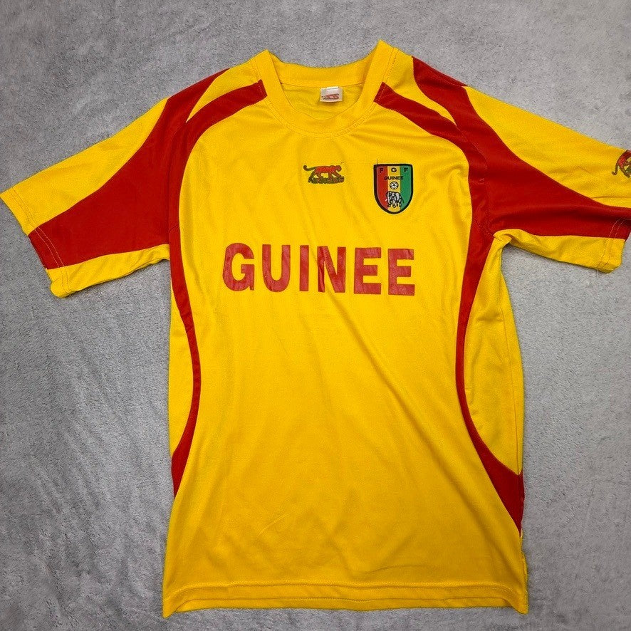 Guinea National Football Team Soccer Jersey Shirt Yellow Red Adult Size L
