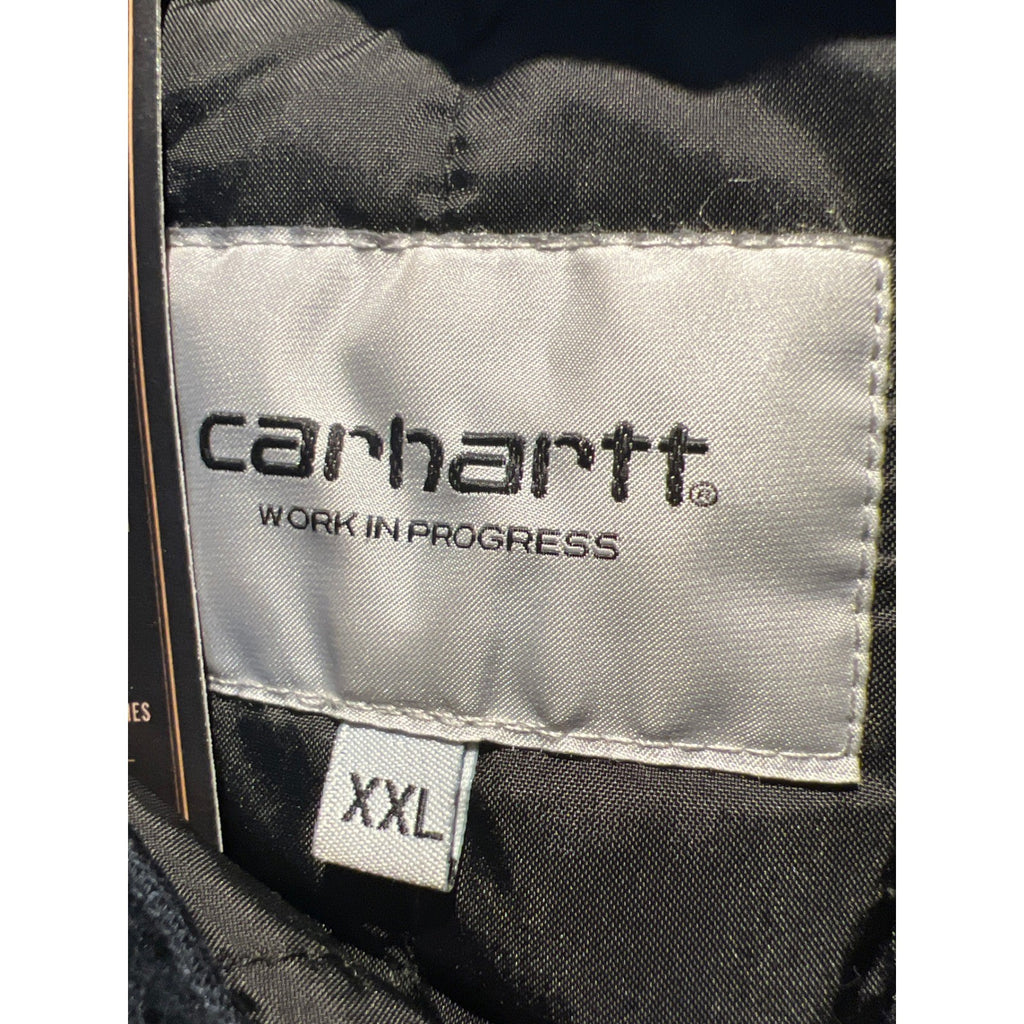 Carhartt Corduroy Shirt Jacket Navy Blue Quilted Lined Workwear Shacket 25x33