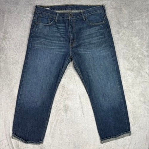 Levi Strauss & Co 569 Mens Jeans Dark Wash 38x30 Loose Fit Straight Leg Denim