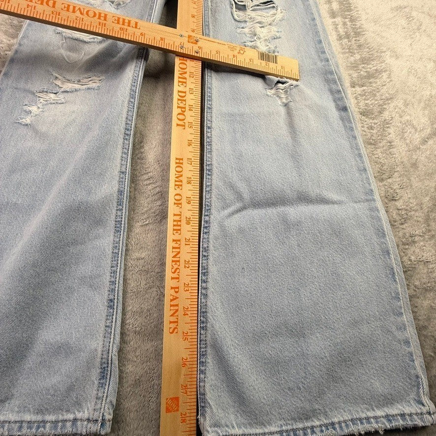 Levis Premium Loose Boot Distressed Jeans Light Wash Women 23x31 High Rise NEW