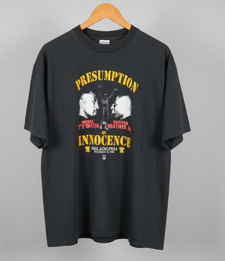 Vintage 1995 Mike Tyson vs Buster Mathis Jr Boxing T-Shirt XL Innocence