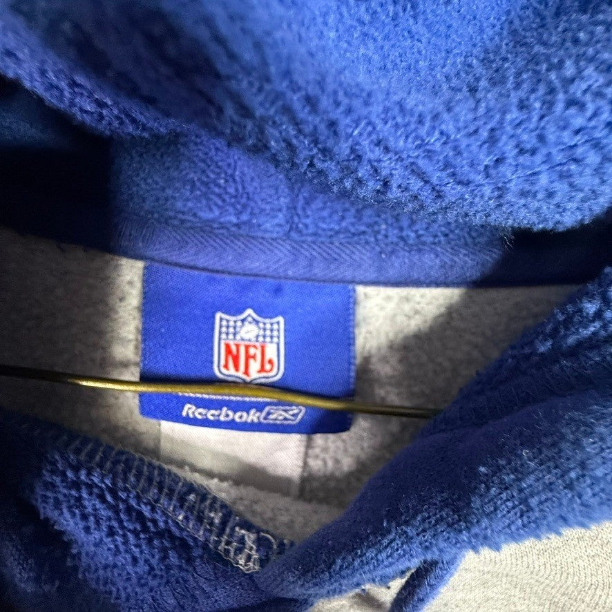 Reebok New York Giants NFL Football Hoodie Sweatshirt Mens Large Gray Blue Red