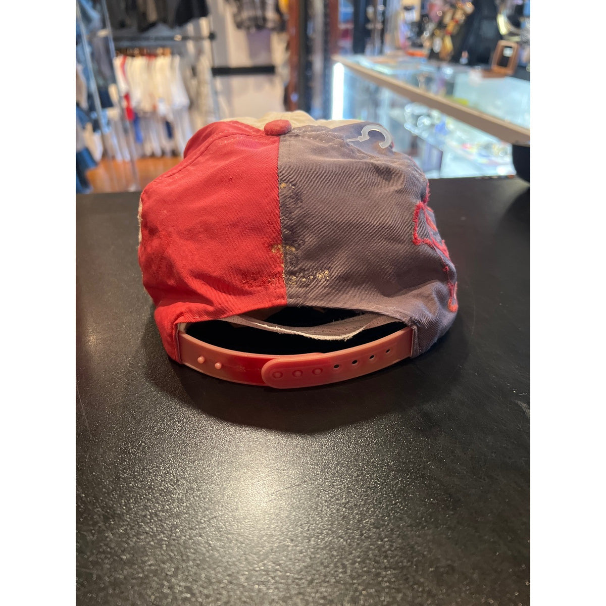 Vintage 1996 Atlanta Olympic Games Logo 7 Snapback Hat USA Red White Blue Grey