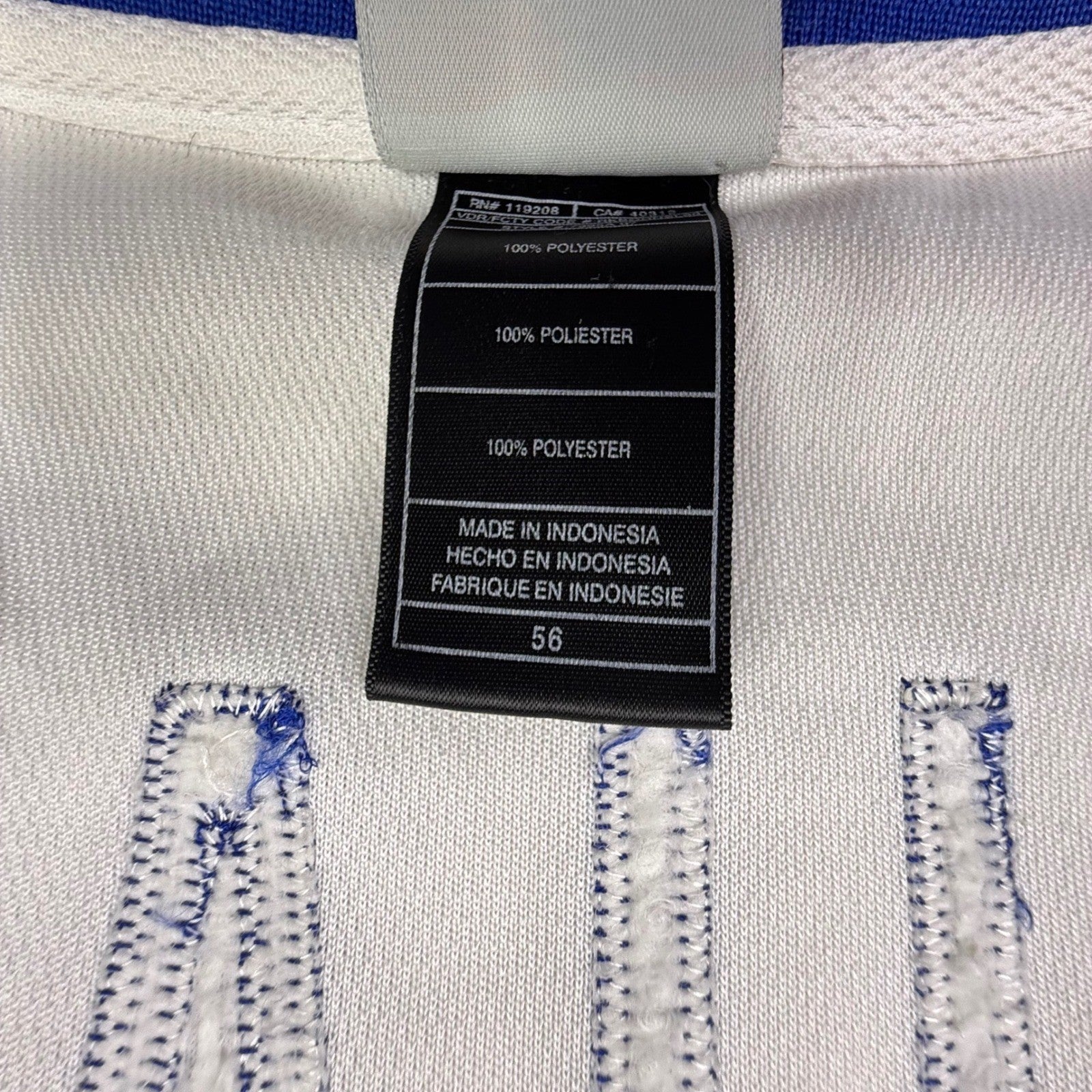 Detroit Pistons Ben Wallace Adidas Basketball Jersey Size 56 White Red Blue