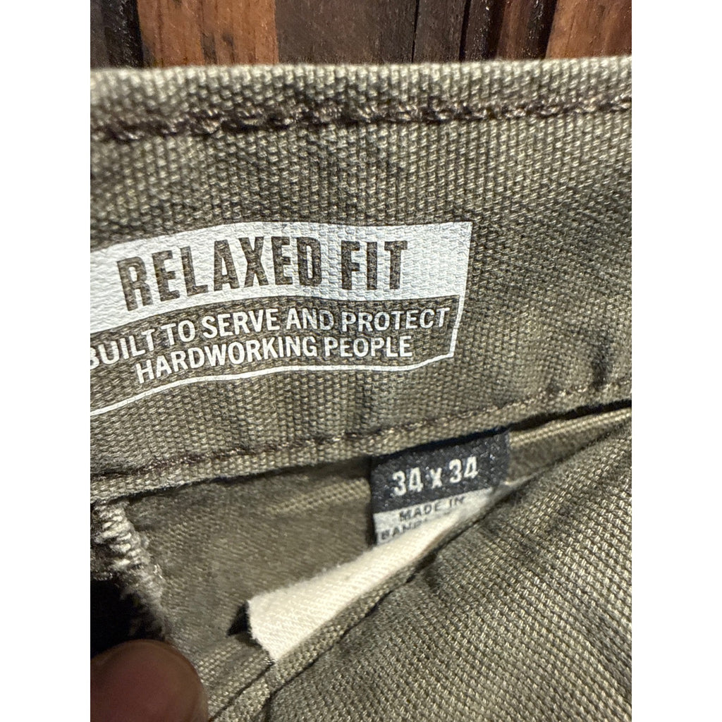 Carhartt Mens Relaxed Fit Double knee Canvas Cutoff Shorts Olive Green 34