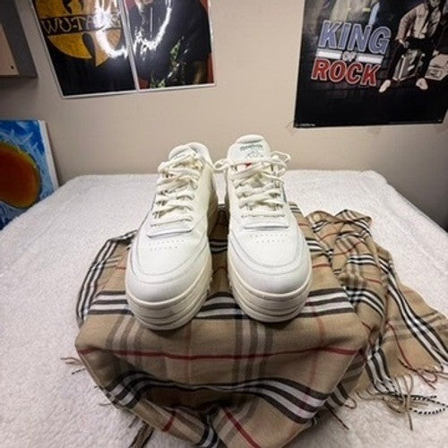 Reebok Club C Revenge Platform White Sneakers Shoes Women US 11.5 EUR 42.5