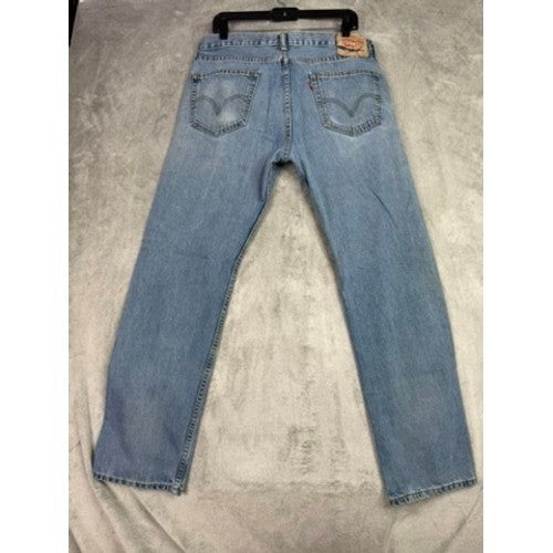 Levi's 505 Mens Jeans Light Wash Straight Fit Size 34x32 Denim Pants