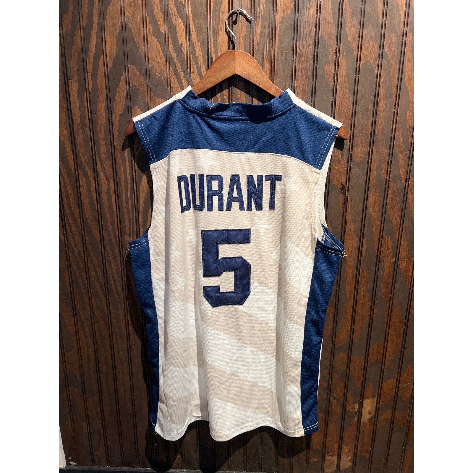 Nike USA Basketball Jersey Kevin Durant 5 White Navy Red Olympic Size 48
