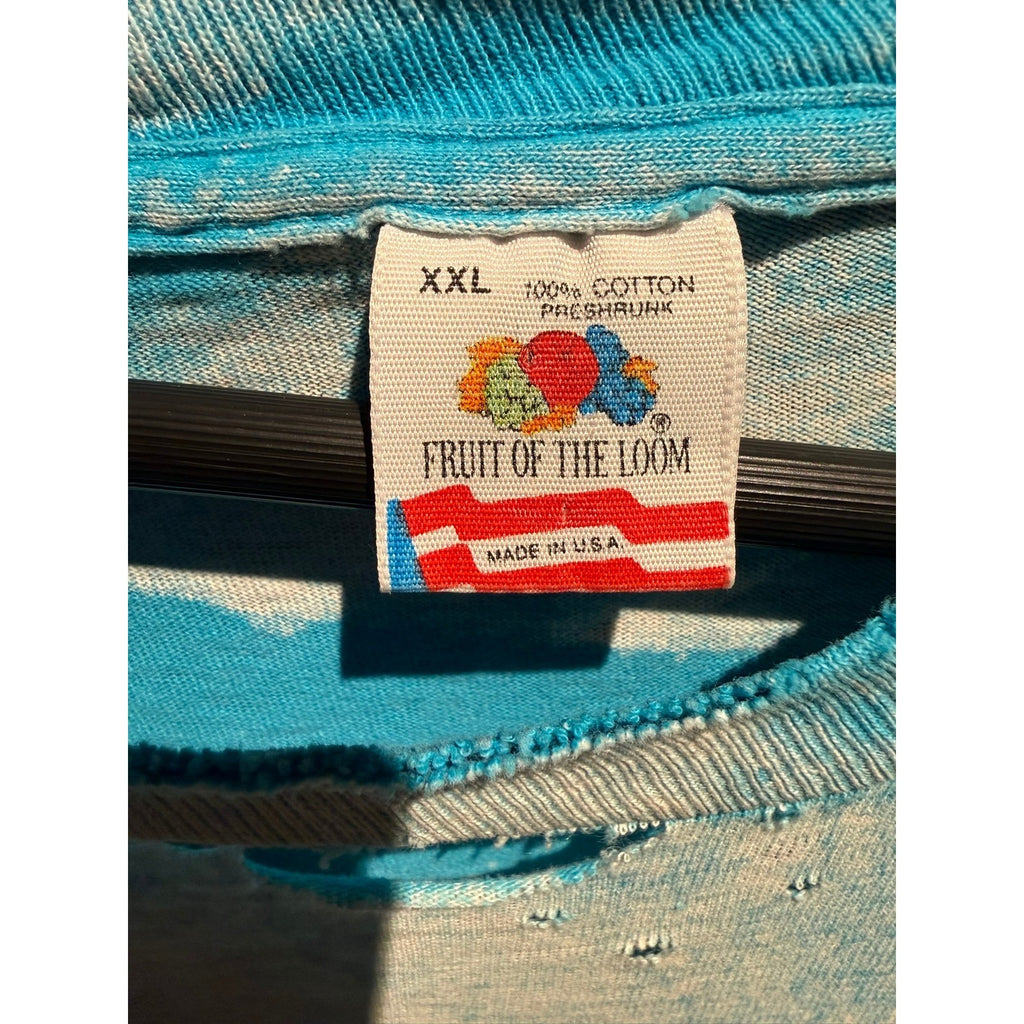 Vintage Grateful Dead Jerry Garcia 1995 Tie Dye Distressed Muscle Tee XXL USA