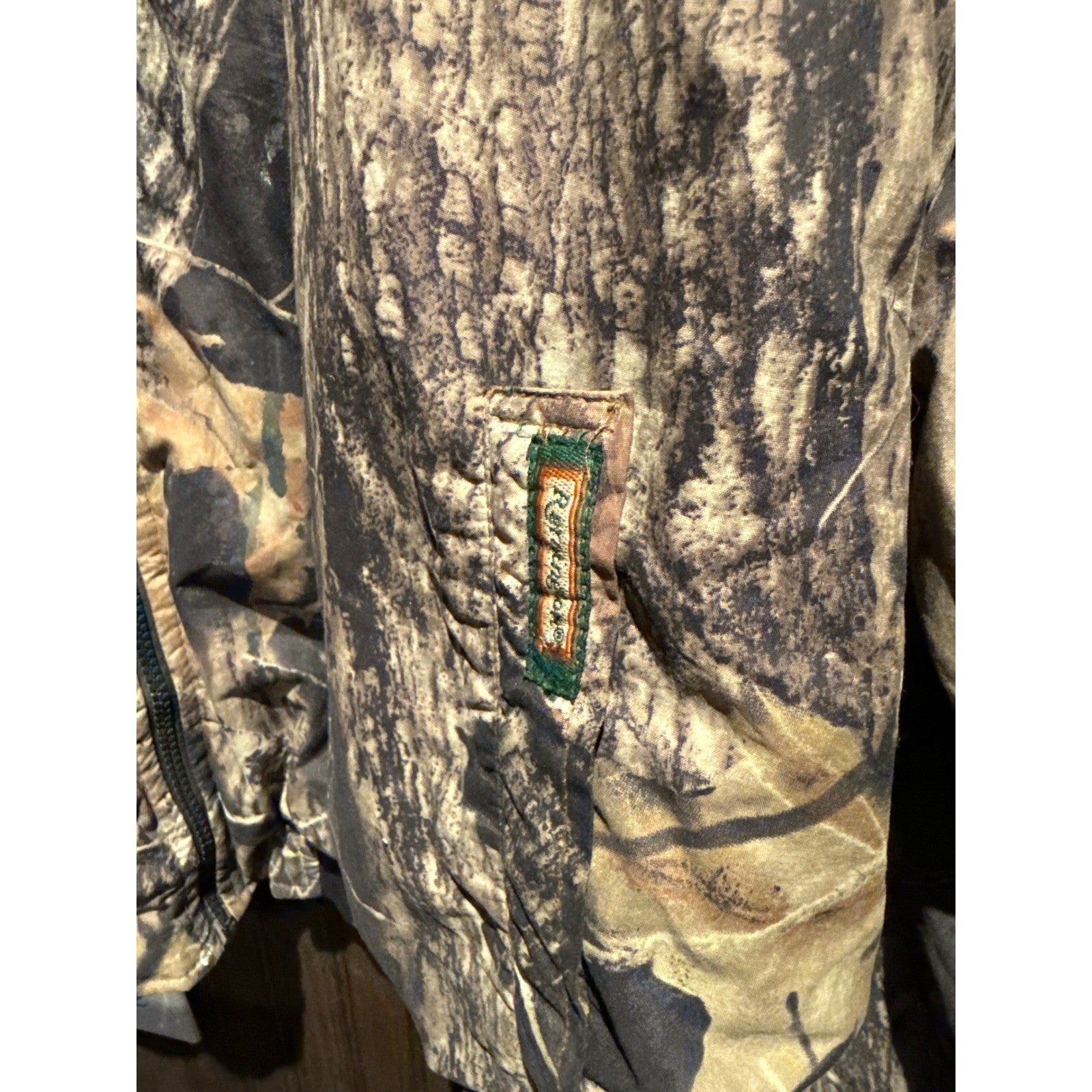 Vintage Walls Reversible Camo Bomber Jacket Realtree Olive Drab Mens XL 27x27
