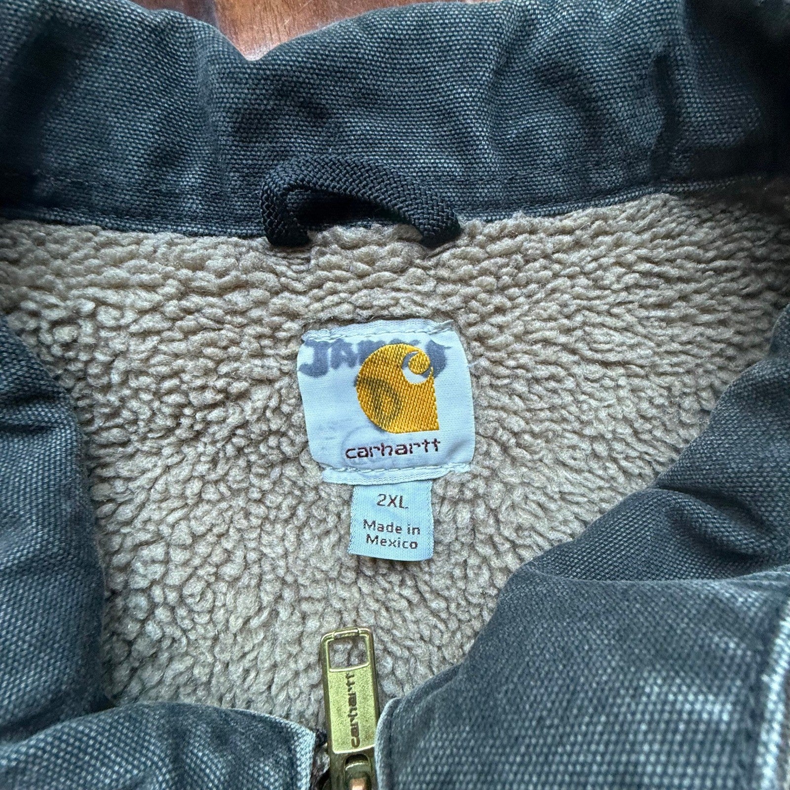 Carhartt C81 Ridge Coat Mens 2XL Dark Brown Sherpa Lined Sandstone Duck Jacket