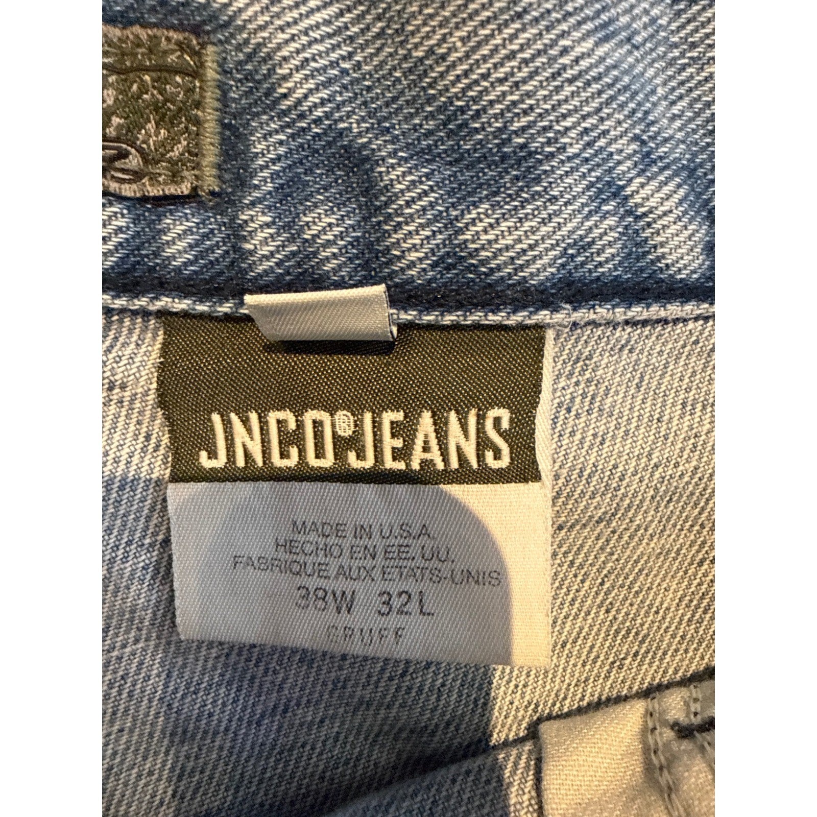 Vintage JNCO Jeans Mens 38x32 Light Wash Baggy Double Knee Carpenter Pants USA