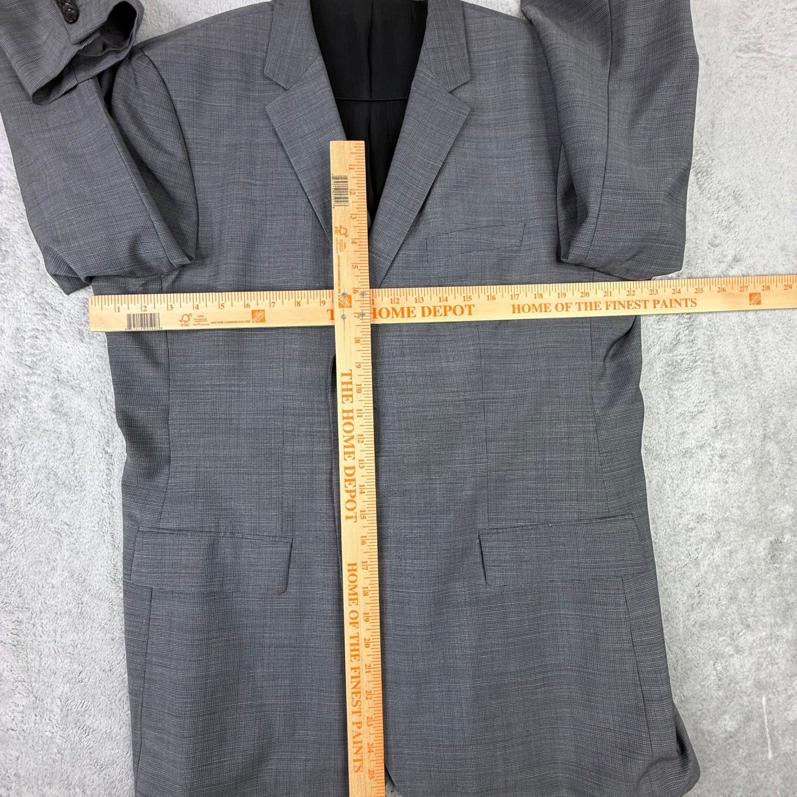 Hugo Boss Mens Grey Textured Two Button Wool Blend Suit Blazer Trousers Set