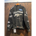 JH Design Ford Mustang Racing Jacket Black Cotton Twill Embroidered SVT GT Large