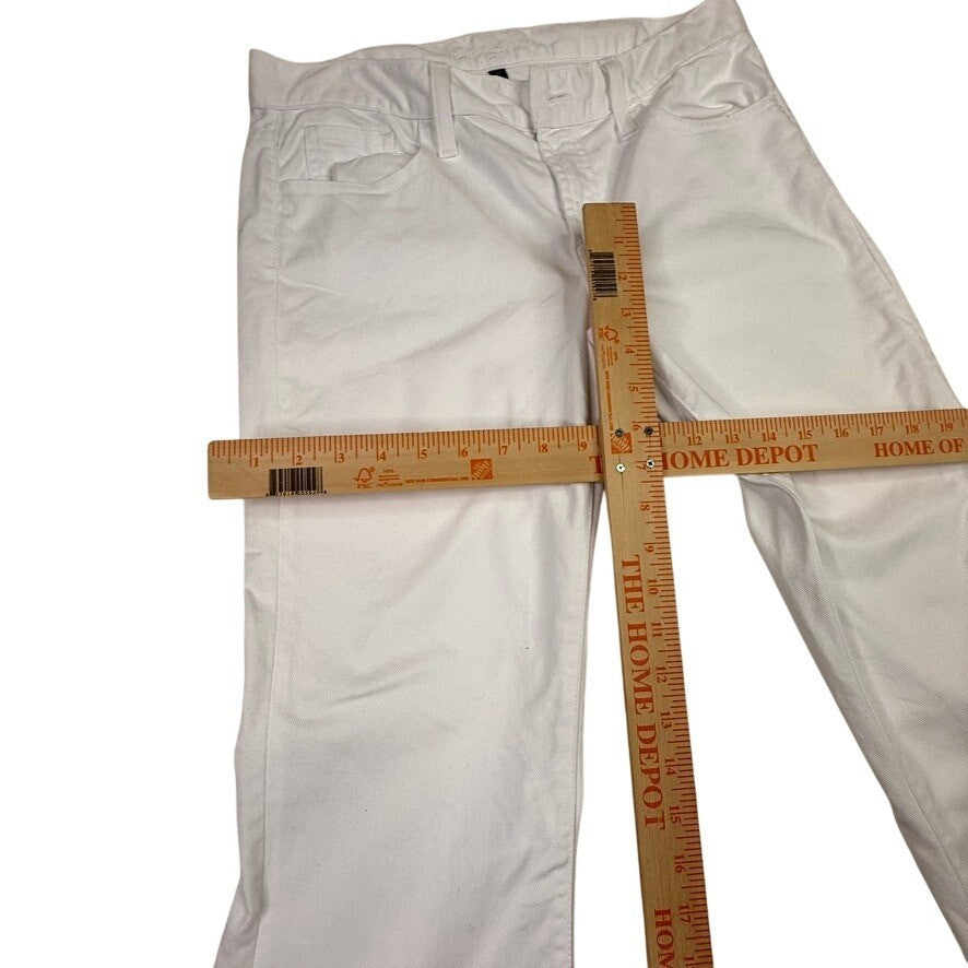 Ralph Lauren White Bootcut Flare Jeans Womens Size 30x27 Embroidered Logo