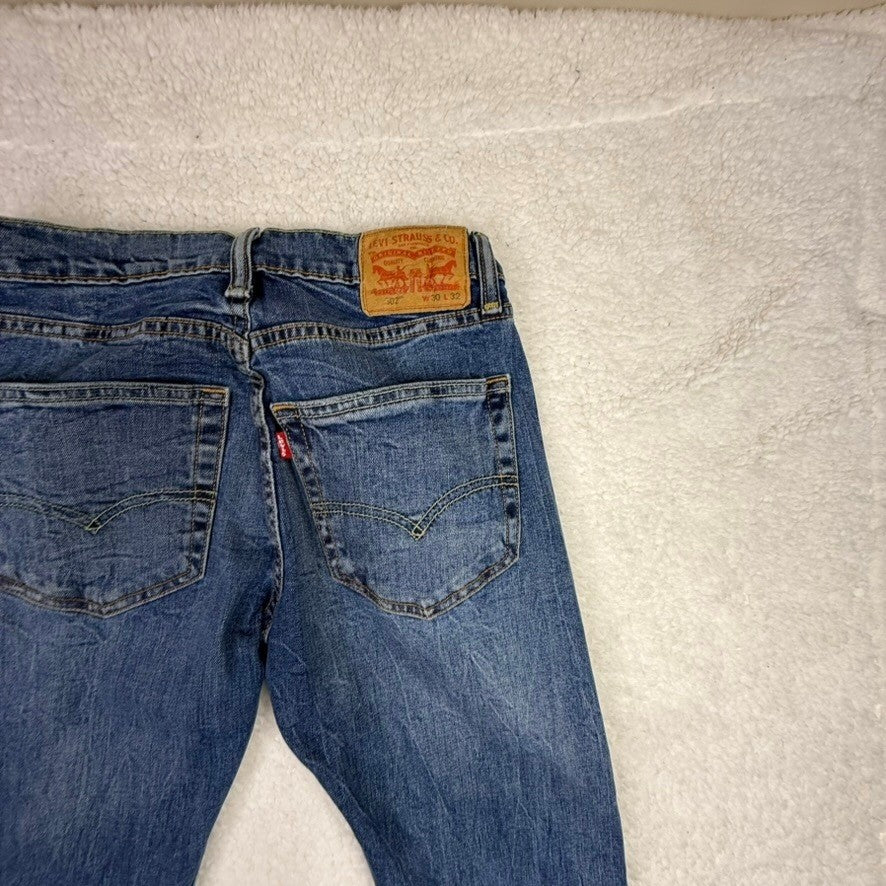 Levi Strauss Co 507 Jeans Mens 30x32 Blue Wash Straight Fit Denim Pants