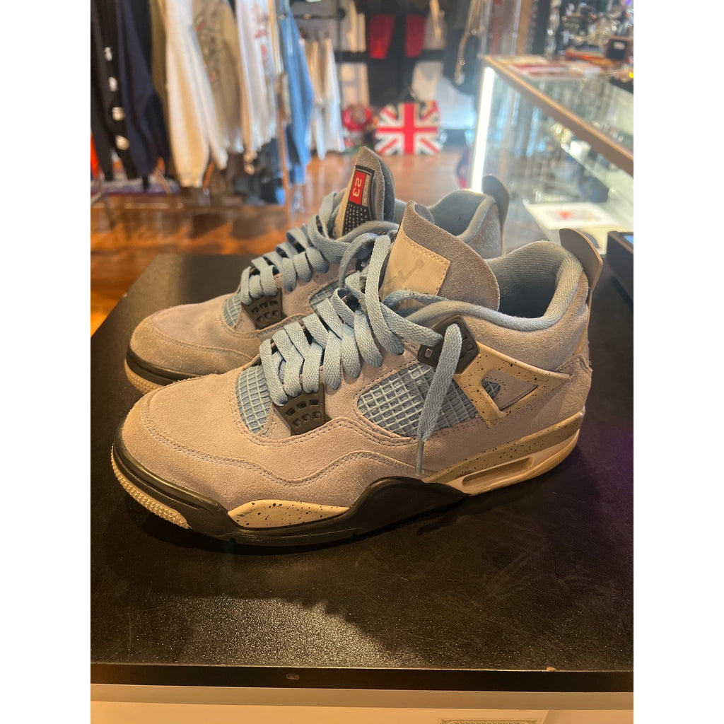 Jordan 4 Retro University Blue Mens Size 8.5 CT8527-400 UNC Tech Grey Sneakers