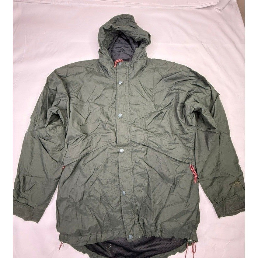 Eastern Mountain Sports EMS System III Jacket Hooded Olive Green MENS M
